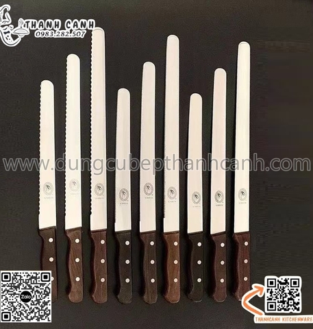 Dao cắt bánh mì cán gỗ, dao cắt bánh kem, dao cắt bánh mì gối