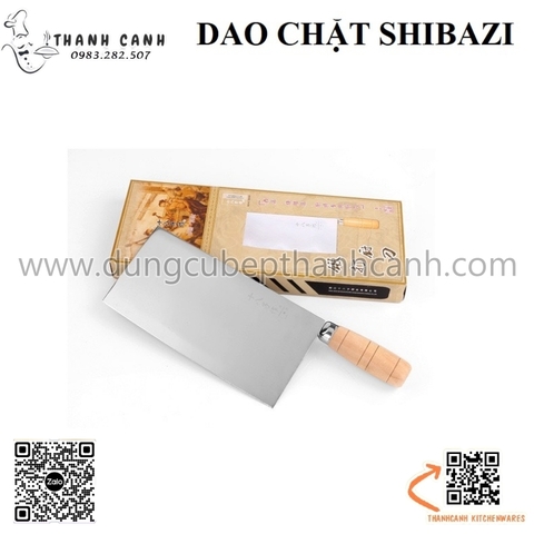 Dao chặt SHIBAZI C1 C2 bản to chất liệu inox cán gỗ bền đẹp chuyên dụng cho bếp Á