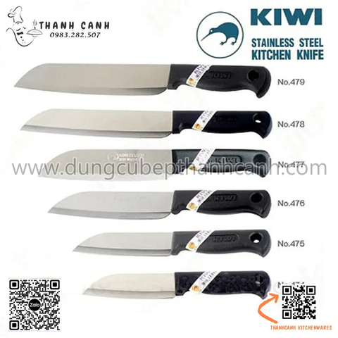 Dao inox Thái Lan cán nhựa, Dao Kiwi Thái Lan dòng gọt hoa quả bản to