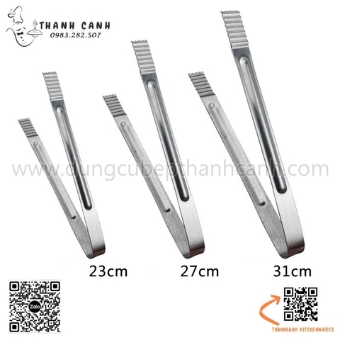 Kẹp gắp nướng inox kiểu dáng Hàn Quốc kích thước khác nhau