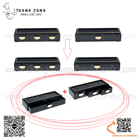 Hộp kiểu rút ngang , nắp kéo CỠ LỚN đựng vừa đũa dài 27cm, Hộp thìa đũa cho đũa dài 27cm