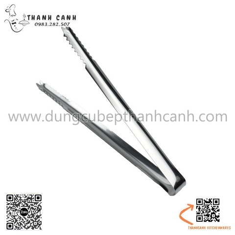 Kẹp gắp đá bằng inox, gắp inox có răng cưa bằng inox, kẹp gắp răng cưa inox