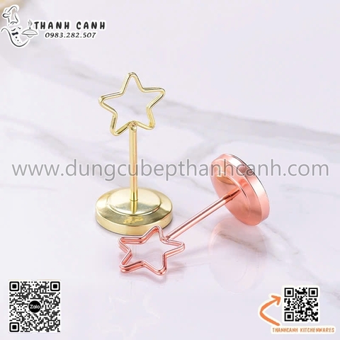 Kẹp biển tên món ăn ngôi sao, kẹp biển tên món ăn buffet bằng inox 304 cao cấp