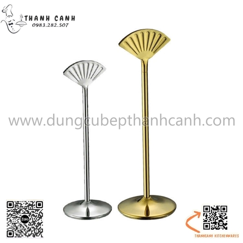 Kẹp inox, kẹp tên món ăn hình quạt, kẹp biển tên món buffet bằng inox 304 cao cấp hình quạt