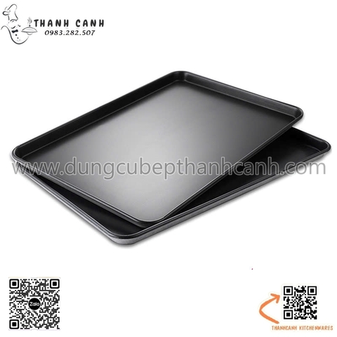 Khay nhôm nướng bánh Đen 40x60 cm cao 3cm-5cm, khay nhôm nướng bánh chống dính cao cấp