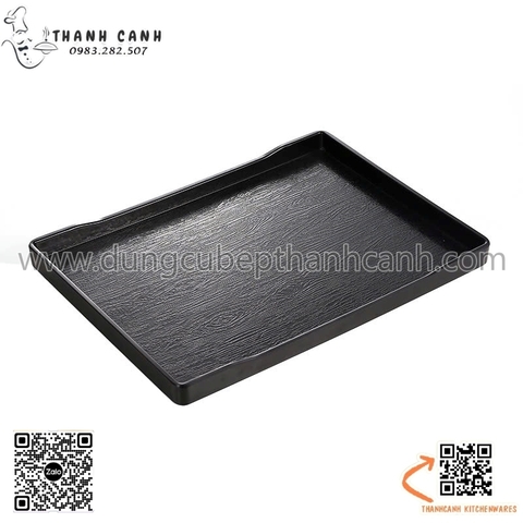 Khay nhựa đen chữ nhật thành cao, khay nhựa đen nhiều kích thước cho buồng phòng khách sạn
