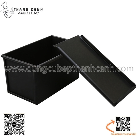 Khuôn nướng bánh mỳ chữ nhật màu đen cao cấp, khuôn nướng bành mỳ gối