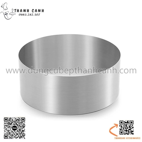 Khuôn salad bằng inox hình tròn, khuôn mousse hình tròn cao cấp hàng dày