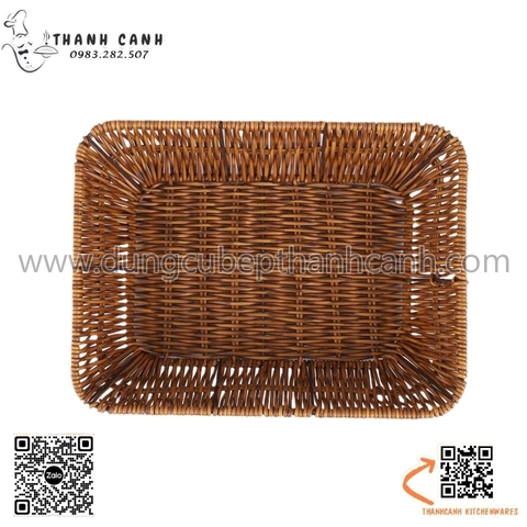 Rổ mây hình chữ nhật màu nâu nhiều kích cỡ