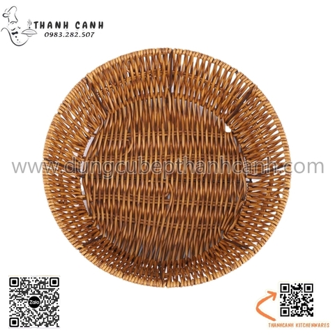 Rổ mây tròn màu nâu