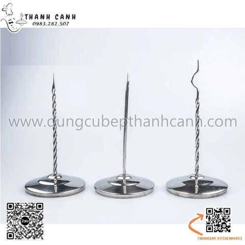 Cây Ghim Xiên Giấy, Hóa Đơn, đế Inox 304, Xiên Ghim Giấy Ăn Inox, Cây xiên bill , xiên giấy oder inox