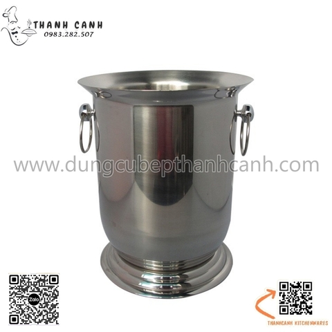 Xô ngâm rượu vang inox chân đế xòe, Xô ướp lạnh rượu vang