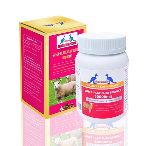 Viên uống Augoldhealth Sheep Placenta Essence 50000mg, Hộp 100 viên