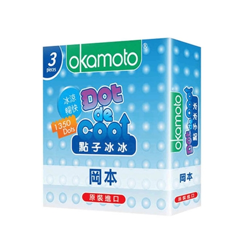 Bao Cao Su Okamoto Dot Cool, Hộp 3 cái