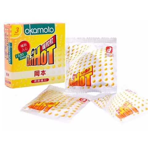 Bao Cao Su Okamoto Dot Hot, Hộp 3 cái