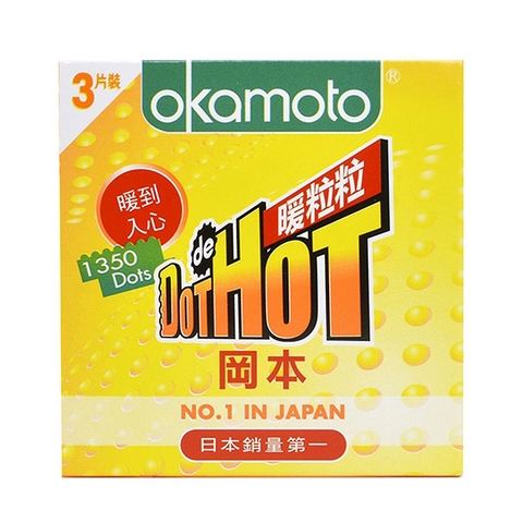 Bao Cao Su Okamoto Dot Hot, Hộp 3 cái