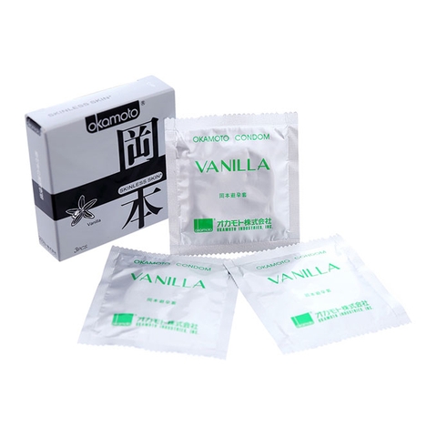 Bao Cao Su Okamoto Skinless Skin Vanilla, Hộp 3 cái