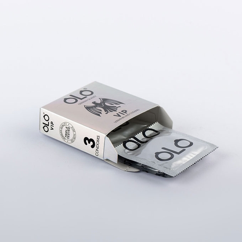 Bao cao su OLO VIP siêu mỏng chống xuất tinh sớm, Hộp 3 cái