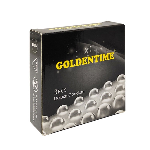 Bao cao su Goldentime Longer 3 in 1, Hộp 3 cái