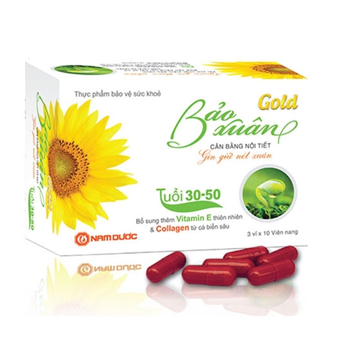 Bảo Xuân Gold cân bằng nội tiết tố nữ, giữ gìn nét xuân, Hộp 30 viên