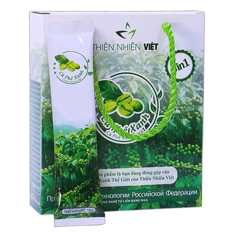 Cà phê xanh giảm mỡ Thiên Nhiên Việt, Hộp 30 gói
