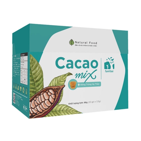 Cacao Mix giảm cân, giải độc, thải mỡ, Hộp 20 gói