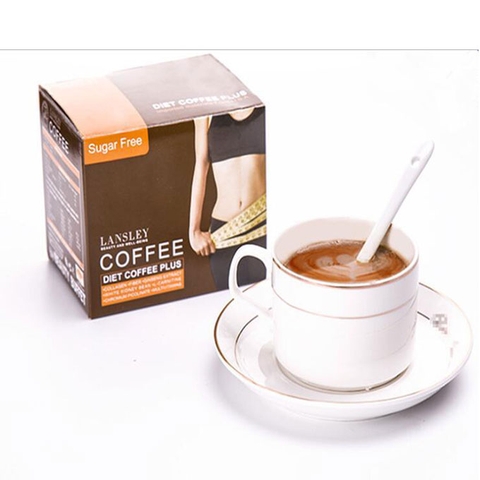 Cà Phê Giảm Cân LansLey Coffee Diet Coffee Plus Thái Lan, Hộp 10 gói 130g