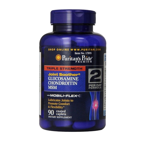 Puritans Pride Double Strength Glucosamine Chondroitin MSM, Hộp 90 viên