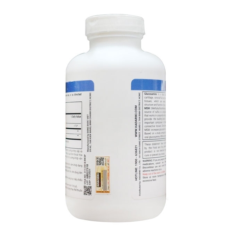 Hadariki Signature Glucosamine 1500mg MSM 1500mg, Chai 375 viên