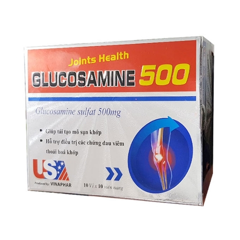 Joints Health Glucosamine 500mg USA, Hộp 100 viên