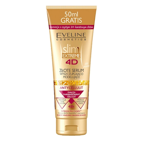 Kem tan mỡ khoáng chất vàng Eveline Slim Extreme 4D, Tuýp 50ml