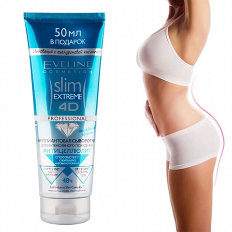 Kem tan mỡ Eveline Slim Extreme 4D Professional, Tuýp 250ml
