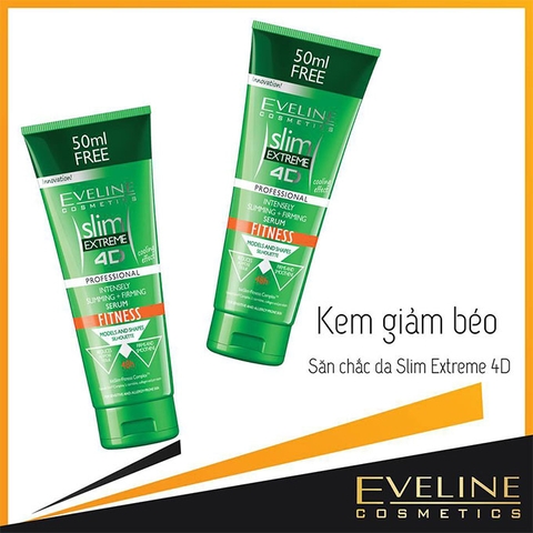 Kem tan mỡ Eveline Slim Extreme 4D, Tuýp 50ml
