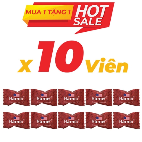 Kẹo sâm Hamer Mỹ Mẫu Mới 10 viên