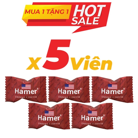 Kẹo sâm Hamer Mỹ Mẫu Mới 5 viên