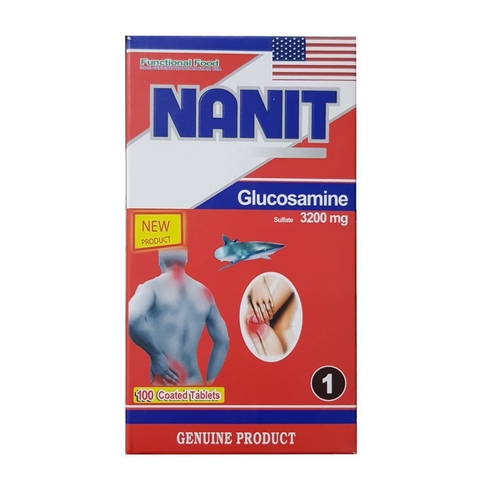 Viên xương khớp NANIT Glucosamine 3200mg, Hộp 100 viên