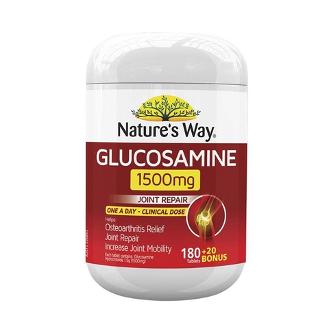 Viên uống bổ xương khớp Nature’s Way Glucosamine 1500mg, Chai 200 Viên