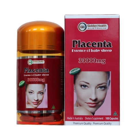 Nhau thai cừu Golden Health Placenta 30000mg, Hộp 100 viên