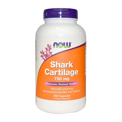 Viên uống sụn vi cá mập Now Shark Cartilage 750 mg, Hộp 300 viên