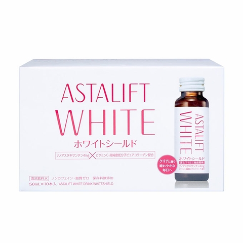 Nước uống trắng da Astalift Drink WhiteShield cao cấp, Hộp 10 chai