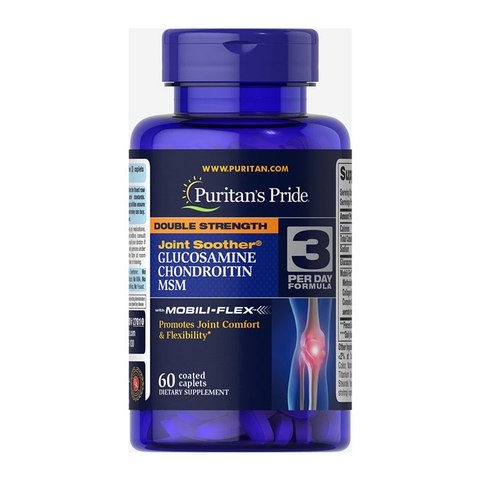 Puritans Pride Double Strength Glucosamine Chondroitin MSM, Chai 60 viên