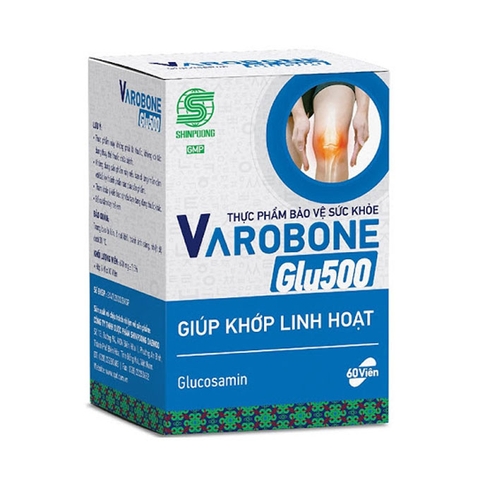 Shinpoong Varobone Glu 500 giúp khớp linh hoạt, Chai 60 viên
