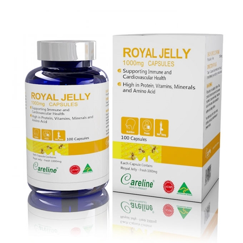 Sữa ong chúa Careline Royal Jelly 1000mg, Chai 100 viên