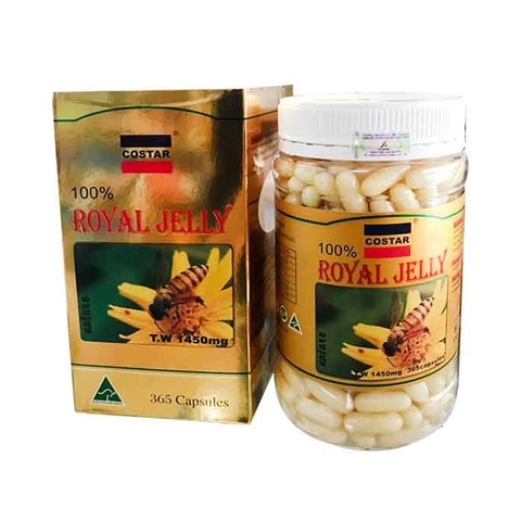 Sữa ong chúa Costar Royal Jelly 1450mg new, Hộp 365 viên