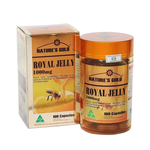 Sữa ong chúa Natures Gold Royal Jelly 1000mg, Hộp 100 viên