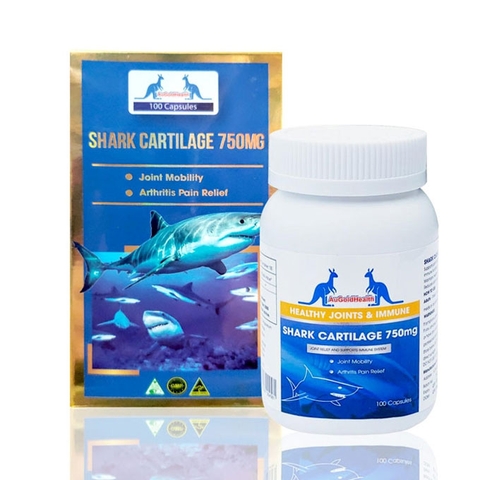 Sụn Cá Mập AuGoldHealth Shark Cartilage 750mg, Hộp 100 viên