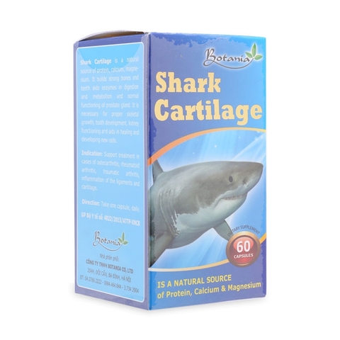 Viên uống Shark Cartilage 750mg, Hộp 60 viên