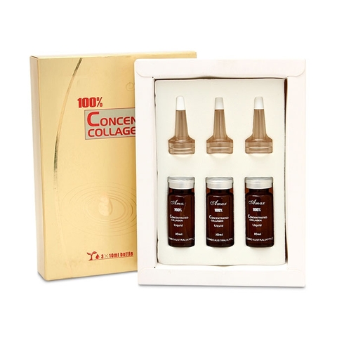 Tinh chất Collagen Amax Concentrated Collagen Liquid, Hộp 3 lọ x 10ml