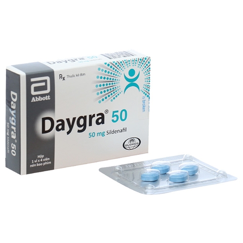 Thuốc cường dương Daygra 50 mg, Hộp 4 viên