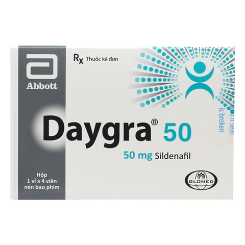 Thuốc cường dương Daygra 50 mg, Hộp 4 viên